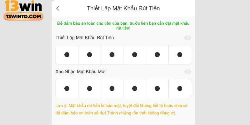 Những điều quan trọng cần lưu ý khi nạp tiền 13WIN